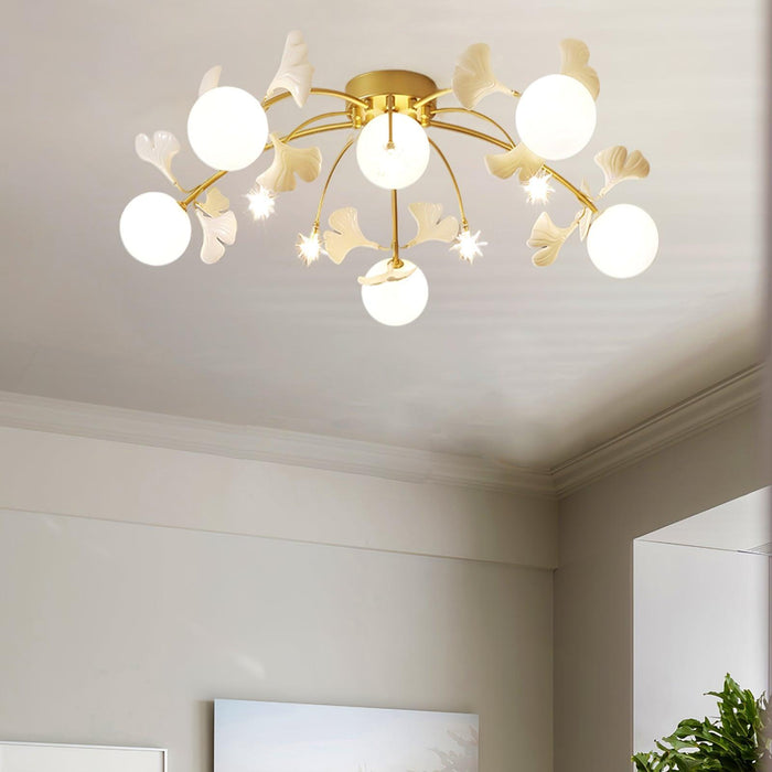 Ginkgo Glass Ceiling Lamp - DWHOME