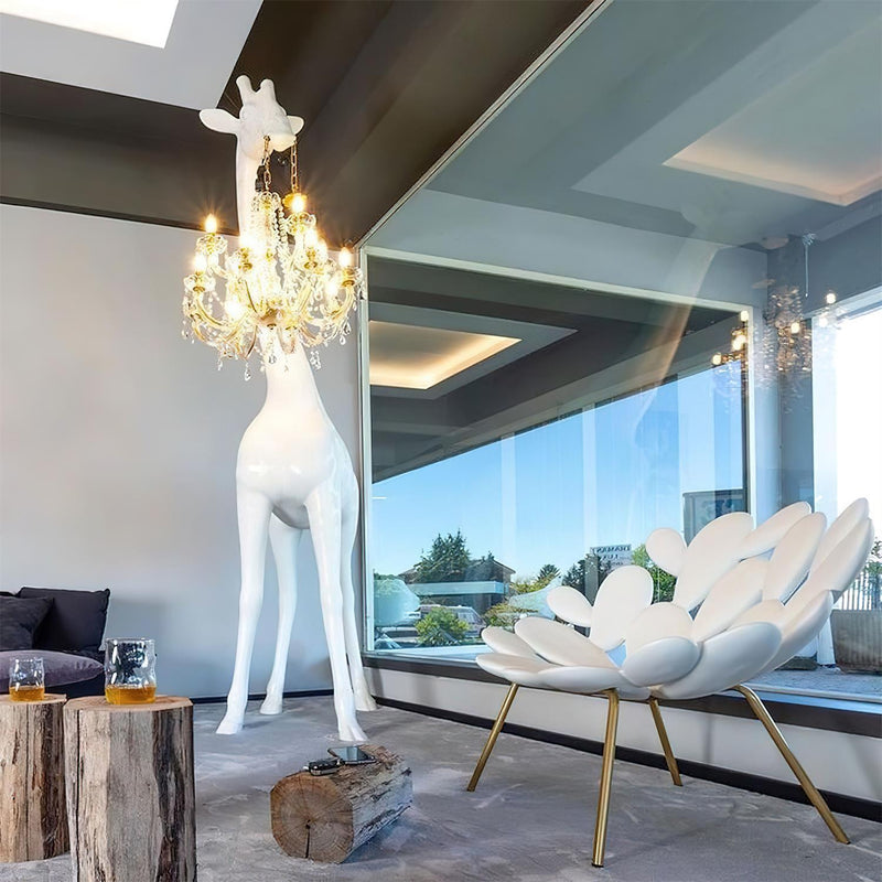 Giraffe Sculpture Floor Lamp-DWHOME
