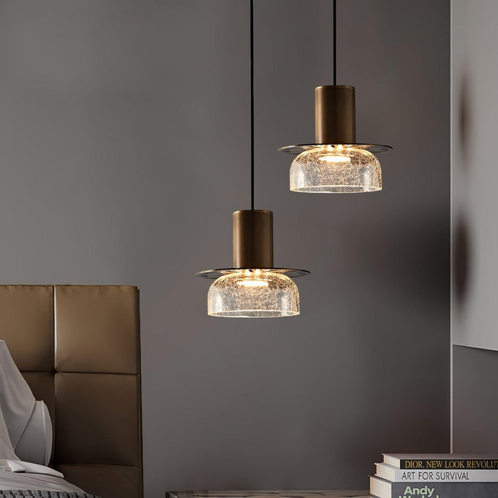 Glacier Crackle Glass Pendant Lamp-DWHOME