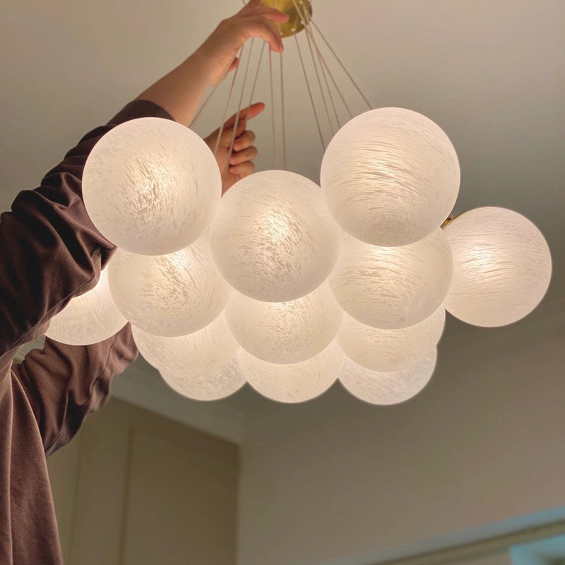 Glass Cluster Chandelier-DWHOME