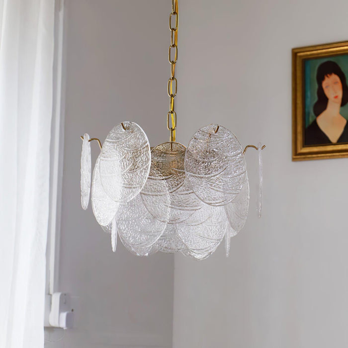 Glass Disc Chandelier.