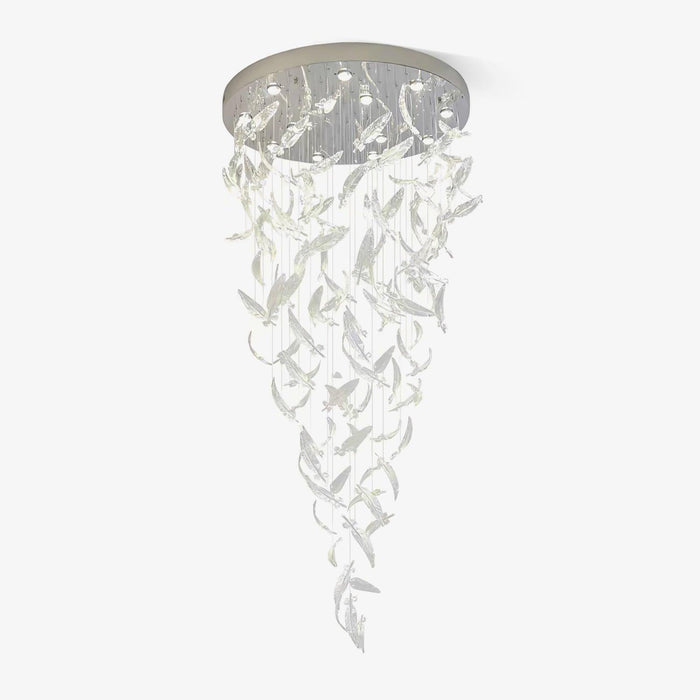 Glass Feathers Chandelier-DWHOME