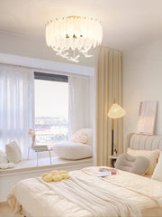 Glass Feather Ceiling Light-DWHOME