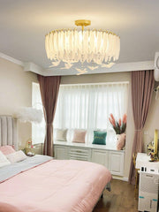 Glass Feather Ceiling Light-DWHOME