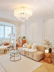 Glass Feather Ceiling Light-DWHOME