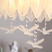 Glass Feather Ceiling Light-DWHOME