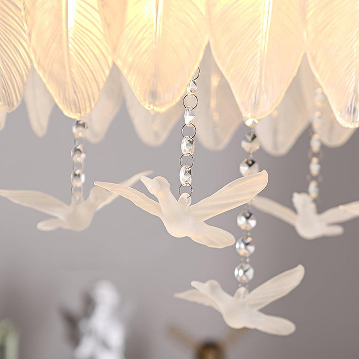 Glass Feather Ceiling Light - DWHOME