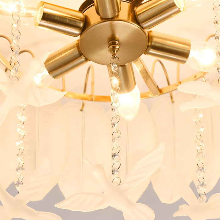 Glass Feather Ceiling Light - Vakkerlight