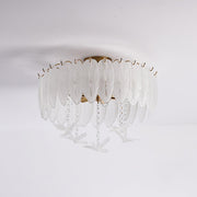 Glass Feather Ceiling Light-DWHOME