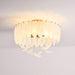 Glass Feather Ceiling Light.