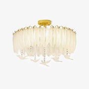 Glass Feather Ceiling Light-DWHOME