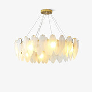 Glass Feather Chandelier-DWHOME