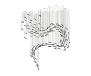 Glass Feathers Flying Chandelier-DWHOME