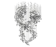Glass Feathers Flying Chandelier-DWHOME