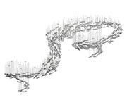 Glass Feathers Flying Chandelier-DWHOME