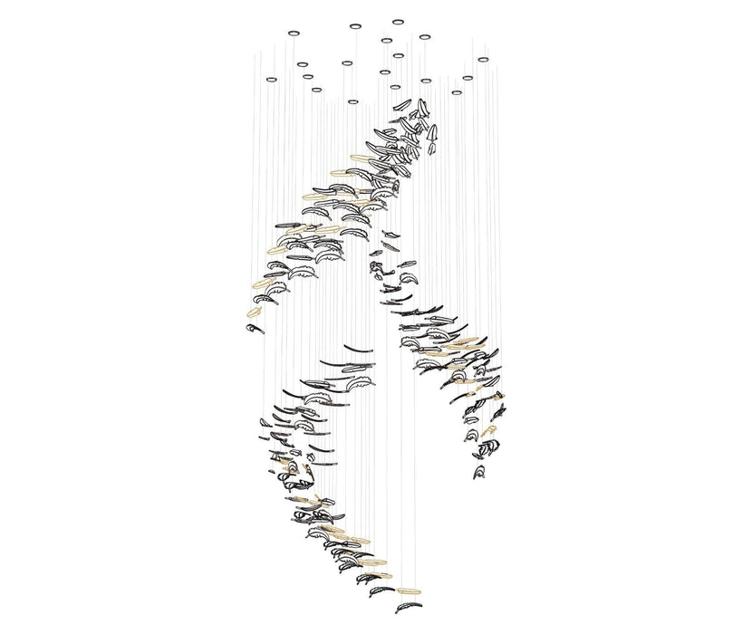 Glass Feathers Chandelier-DWHOME