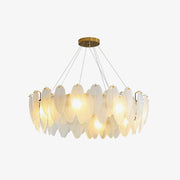 Glass Feather Chandelier-DWHOME