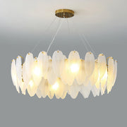 Glass Feather Chandelier-DWHOME