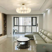 Glass Feather Chandelier-DWHOME