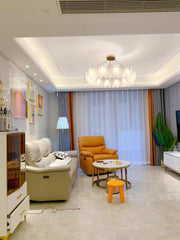 Glass Feather Chandelier-DWHOME