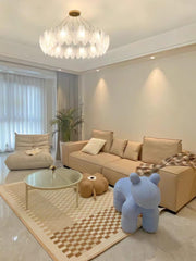 Glass Feather Chandelier-DWHOME