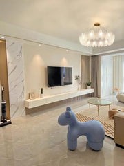 Glass Feather Chandelier-DWHOME