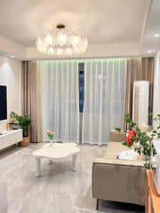 Glass Feather Chandelier-DWHOME