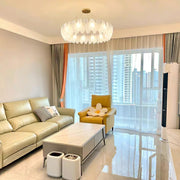 Glass Feather Chandelier-DWHOME
