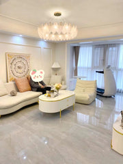 Glass Feather Chandelier-DWHOME