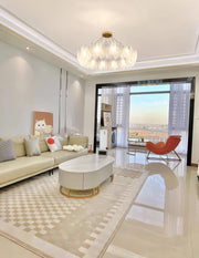 Glass Feather Chandelier-DWHOME