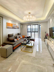 Glass Feather Chandelier-DWHOME