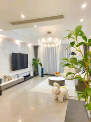 Glass Feather Chandelier-DWHOME