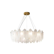 Glass Feather Chandelier-DWHOME