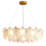 Glass Feather Chandelier-DWHOME