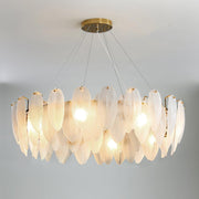 Glass Feather Chandelier-DWHOME