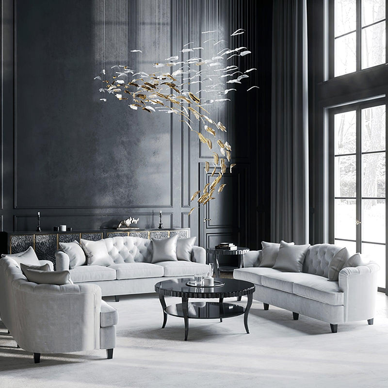 Glass Feathers Flying Chandelier-DWHOME