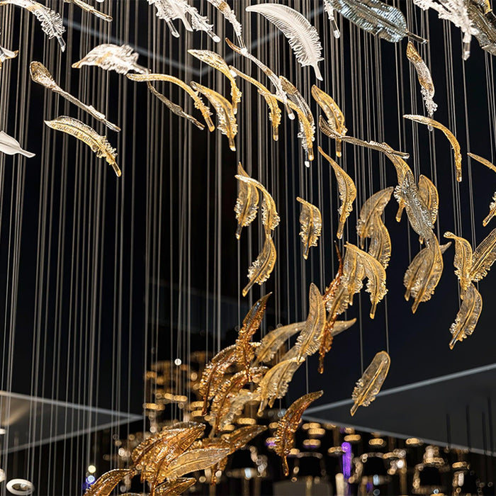 Glass Feathers Chandelier-DWHOME