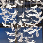 Glass Feathers Flying Chandelier-DWHOME