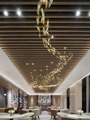 Glass Feathers Flying Chandelier-DWHOME