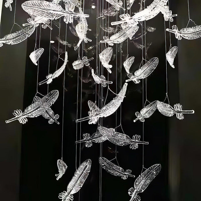 Glass Feathers Chandelier-DWHOME