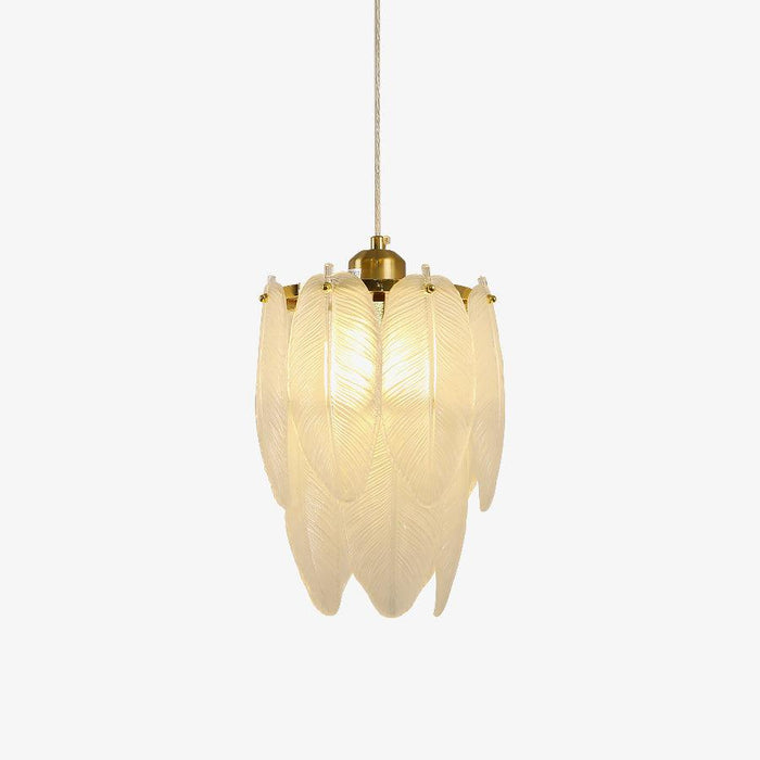 Glass Feather Pendant Light.