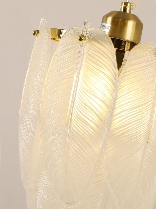 Glass Feather Pendant Light.