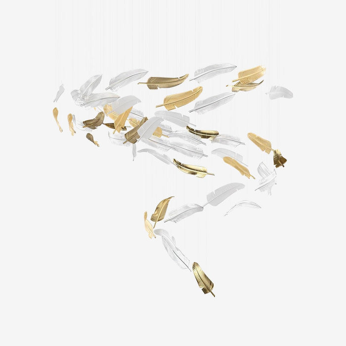 Glass Feathers Chandelier-DWHOME