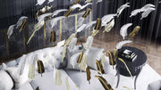 Glass Feathers Flying Chandelier-DWHOME