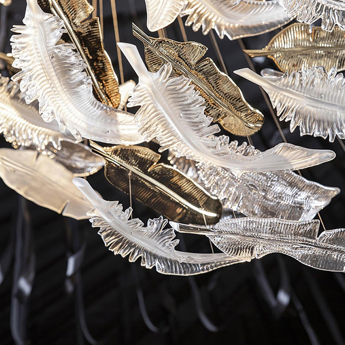 Glass Feathers Chandelier-DWHOME