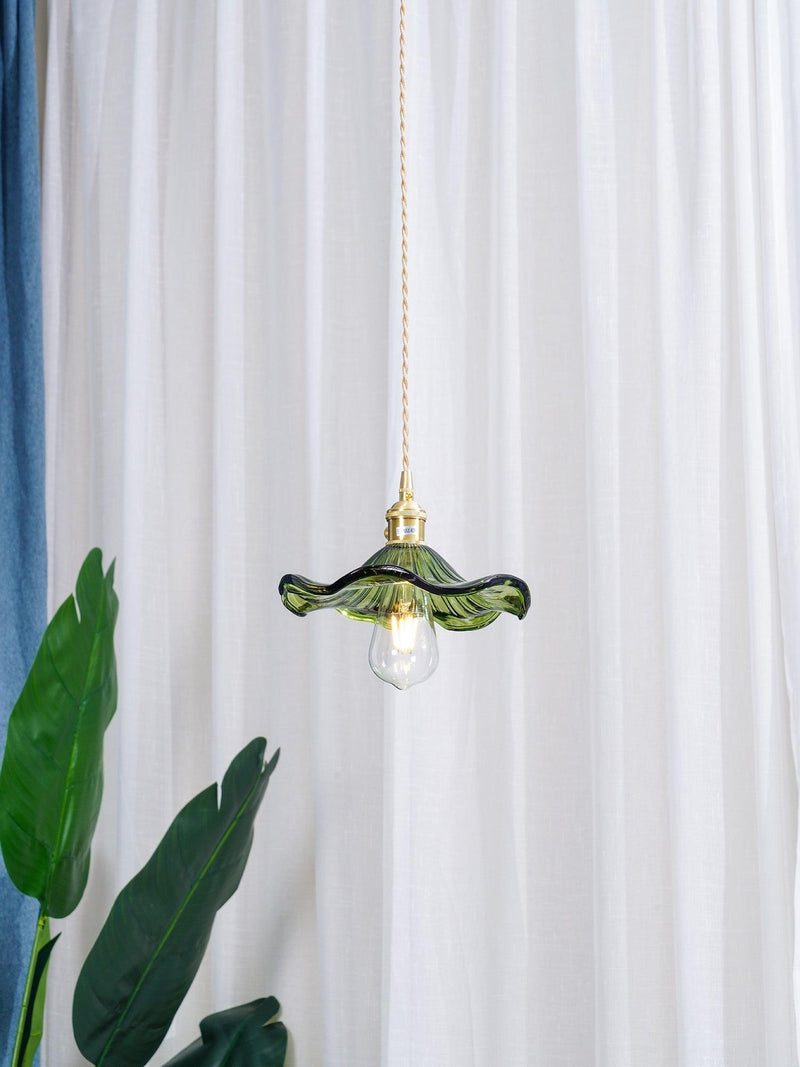 Glass Hibiscus Flower Swag Light-DWHOME