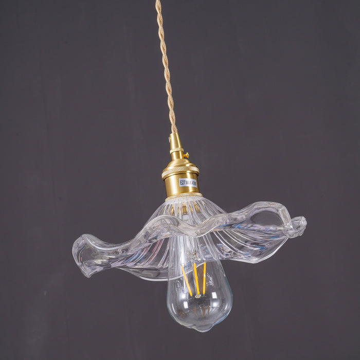 Glass Hibiscus Flower Pendant Light - Vakkerlight