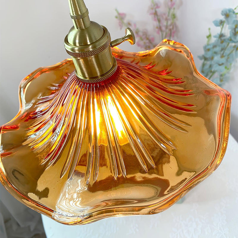 Glass Hibiscus Flower Swag Light-DWHOME