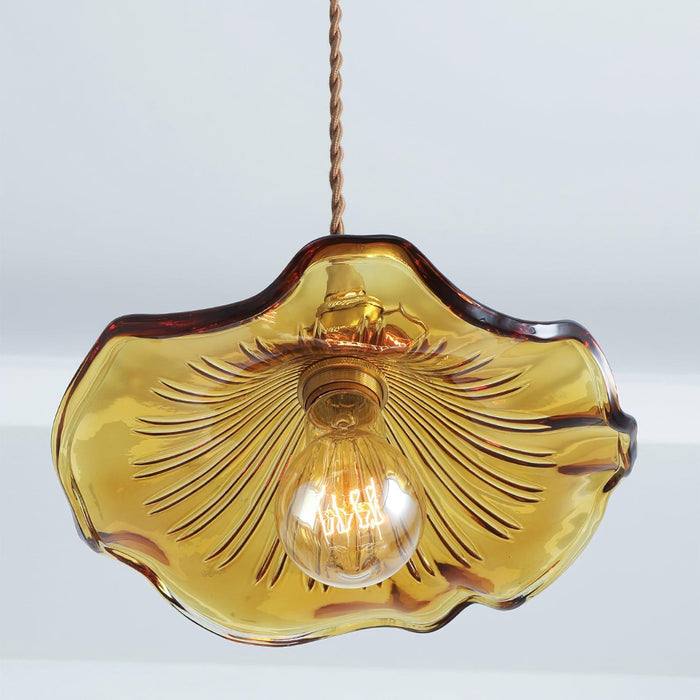 Glass Hibiscus Flower Pendant Light - Vakkerlight