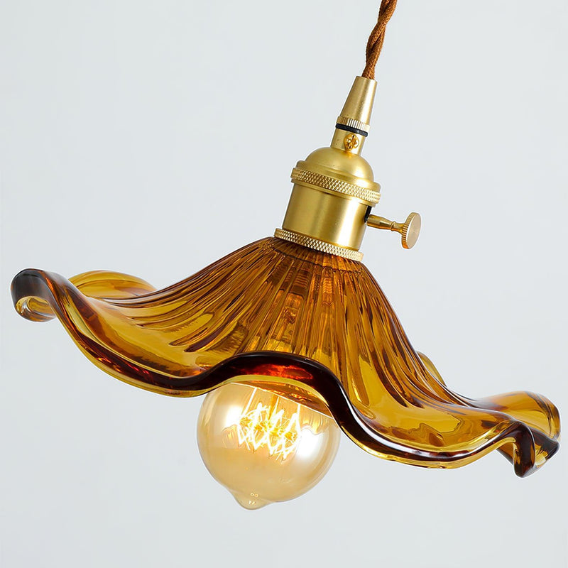 Glass Hibiscus Flower Swag Light-DWHOME